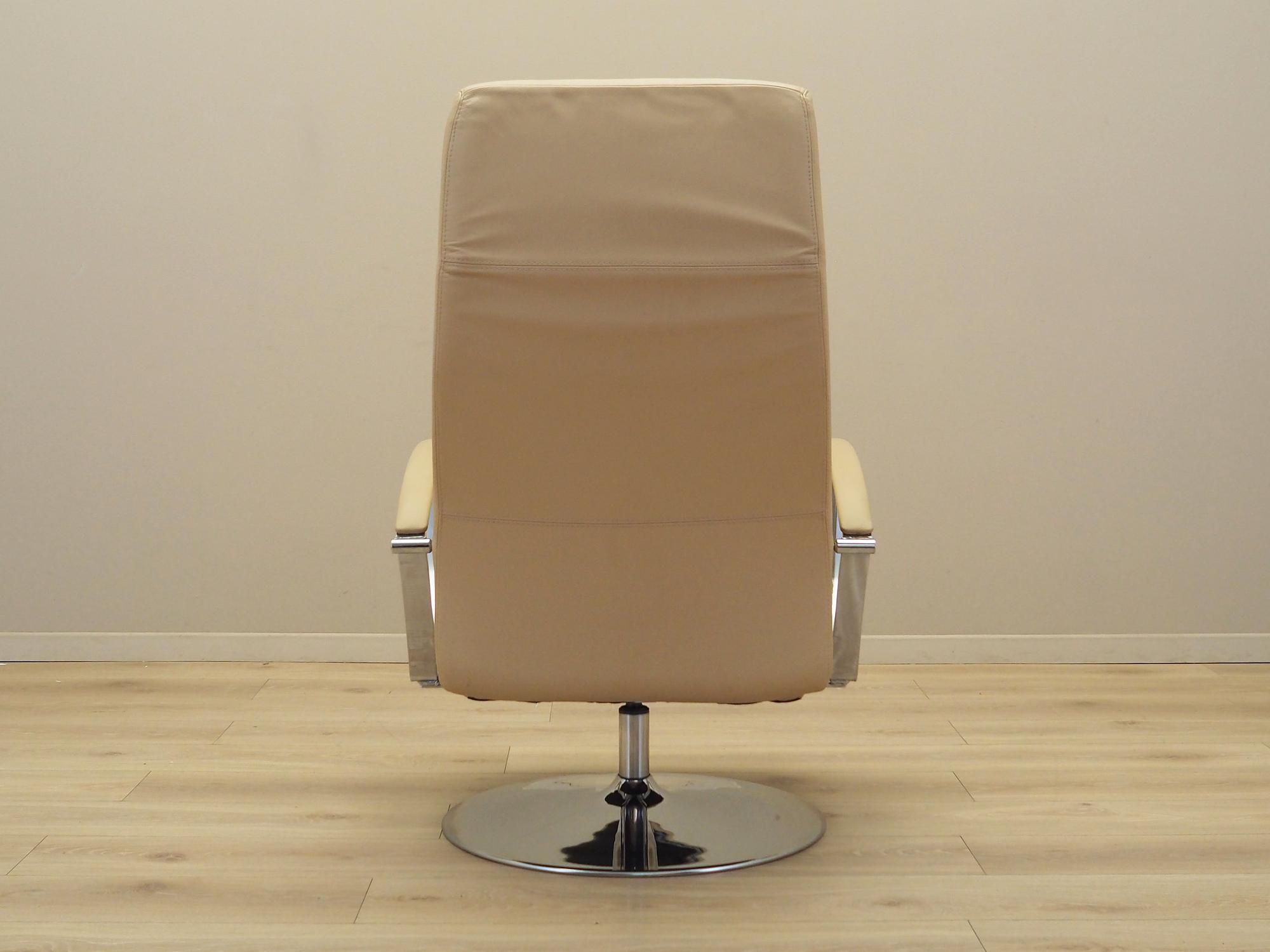 Sessel Leder Hellbraun 1970er Jahre 7