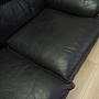 Modular sofa leather black 1960s 7