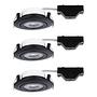 3x Recessed spotlights Medard Swivel Black 1