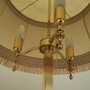 Vintage Floor Lamp Metal Textile Gold 1970s 6
