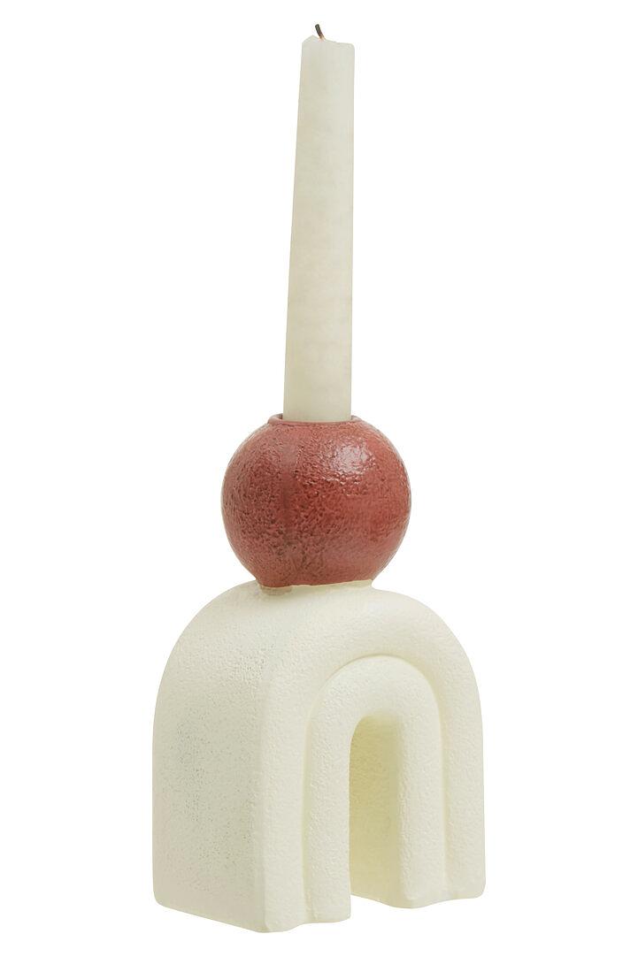 Utica Portacandela Pietra Crema Rosso 2