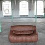 Sandra Divano 2 posti pelle liscia Folk Brown 1