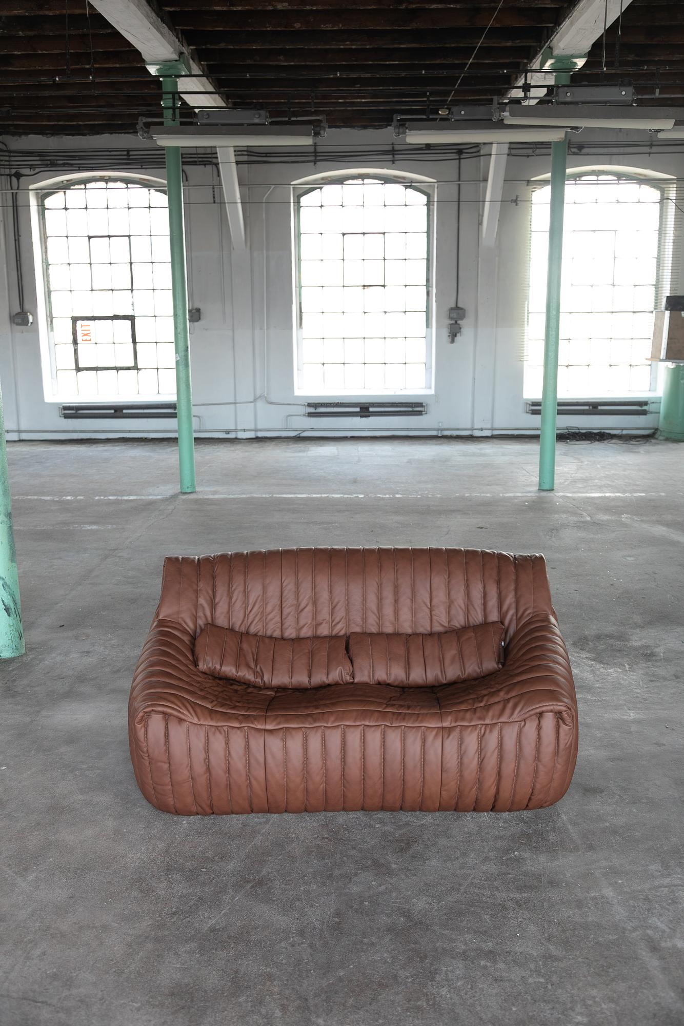 Sandra Sofa 2-Sitzer Glattleder Folk Brown 1