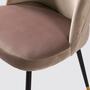 Upholstered chair velvet dusty pink 5