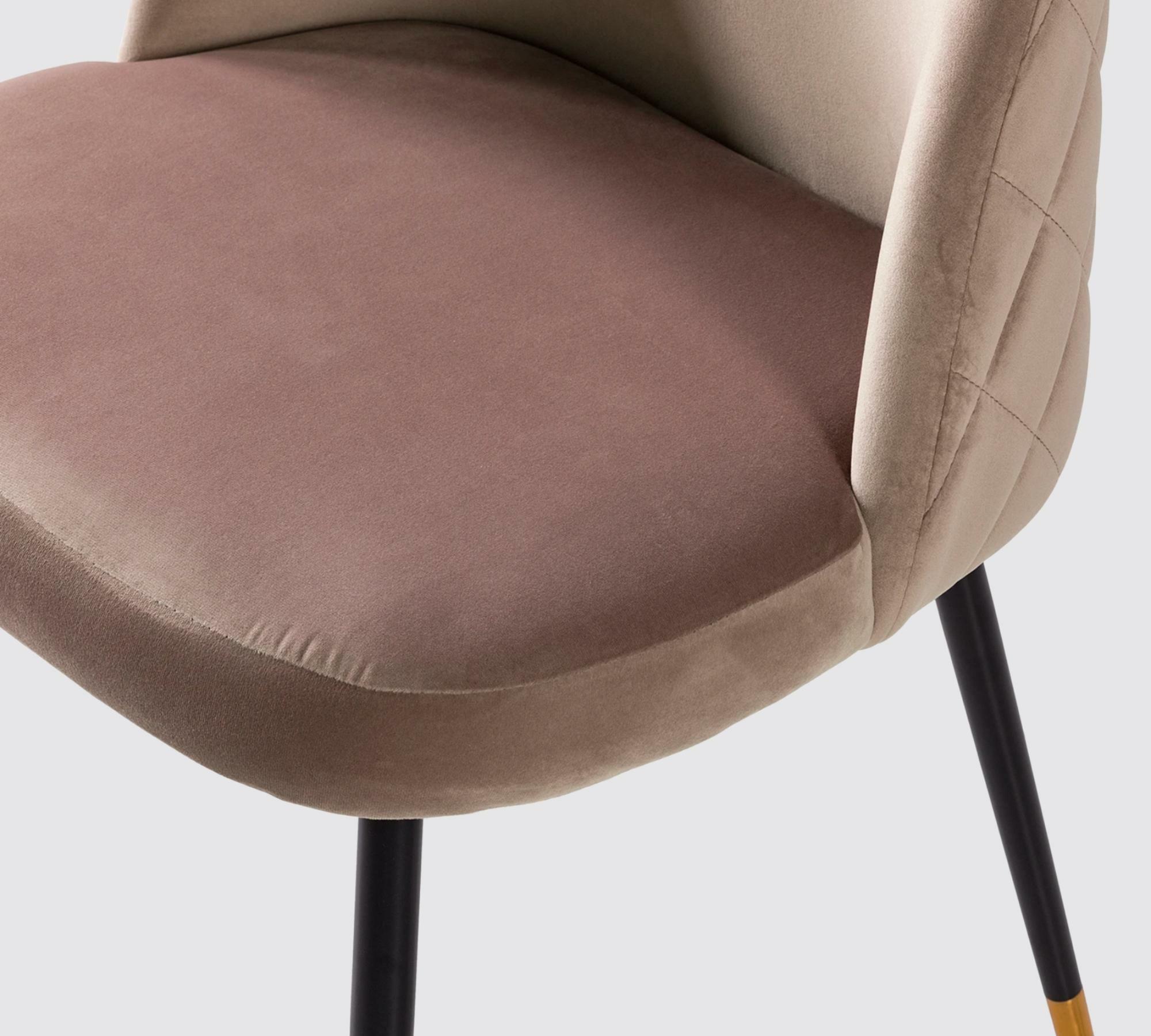 Upholstered chair velvet dusty pink 5