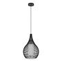 Razoni Pendant light 1-light Steel Clear glass Black 1