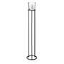 Nero Hoher Kerzenhalter Stahl Glas 138cm  0