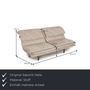 Wave Sofa Garnitur mit Funktion Stoff Grau 1