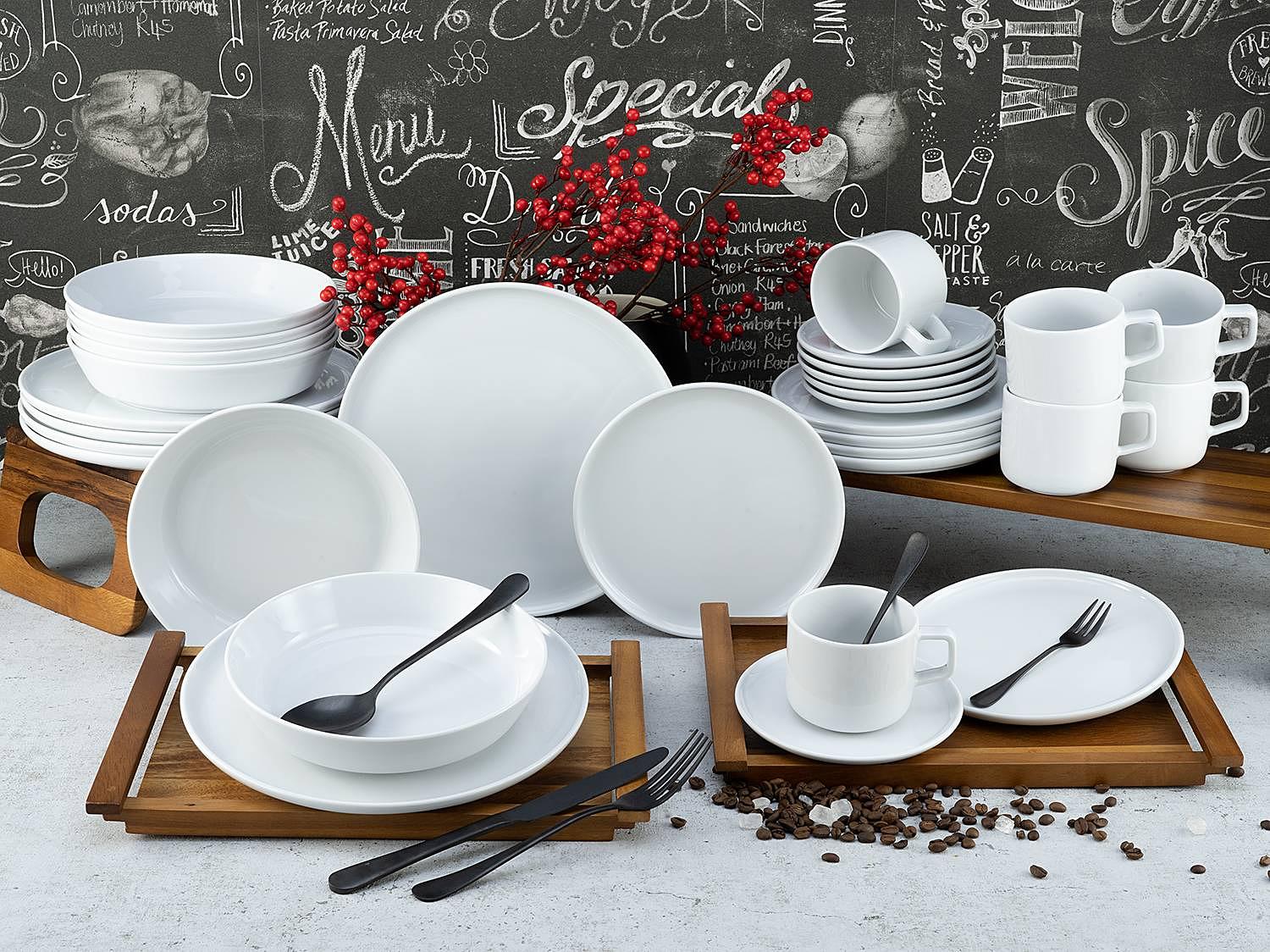 Kombiservice Chef Collection 30er Set Porzellan Weiß  2