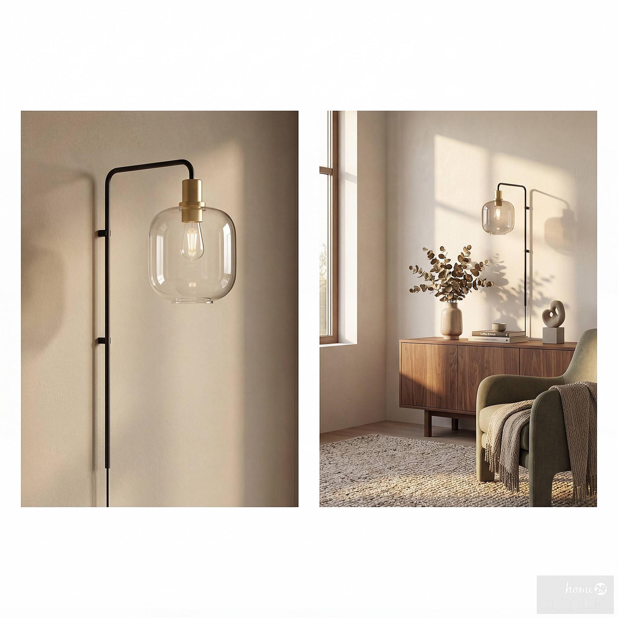 Home Wall Lamp Smoked Glass 2