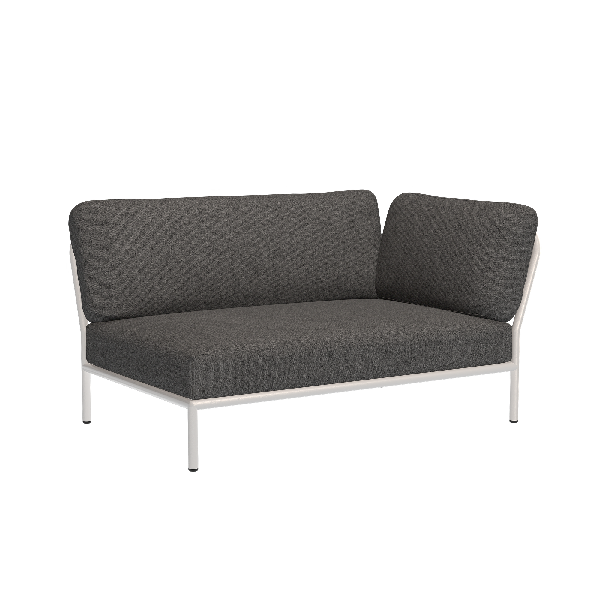 2x LEVEL Sofa Links, Sofa Rechts & Couchtisch Sooty Grau 3