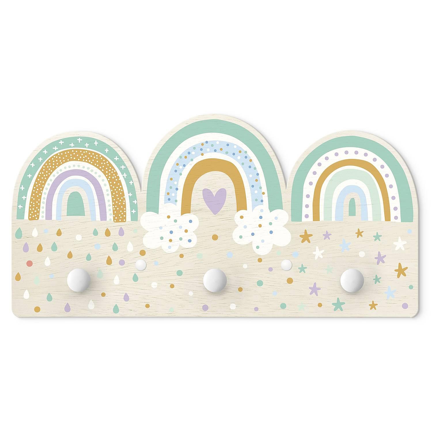 Kindergarderobe Regenbogen Mehrfarbig 1