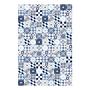 Vinylteppich Matteo Mosaik I Vinyl Blau 90 x 135 cm 0