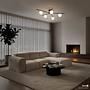 5-Light Rei Ceiling Lamp Iron Black 3