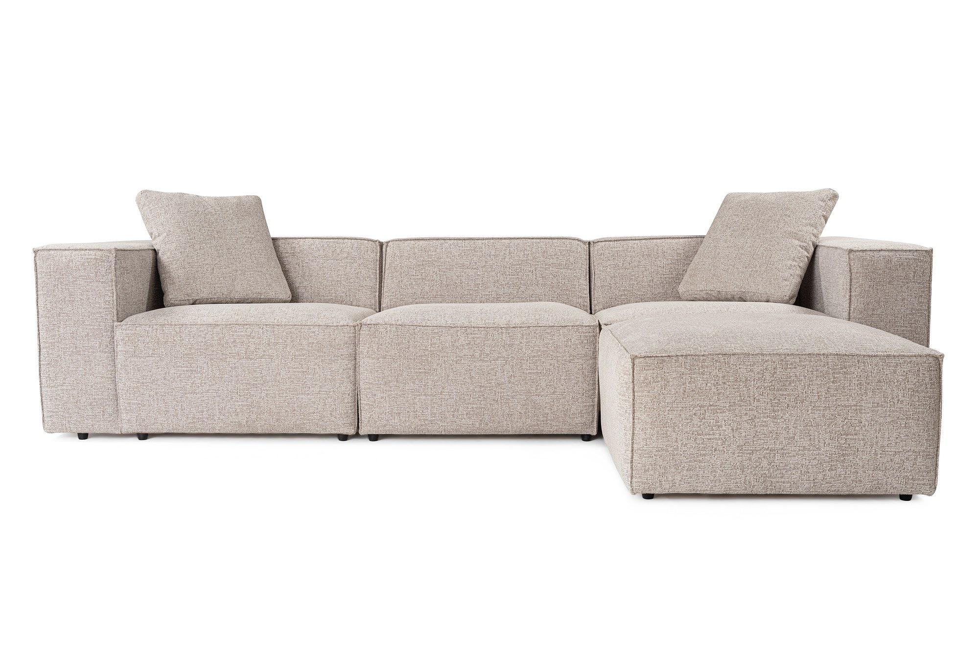 Emma Sofa 3-Sitzer & Fußhocker Mokka 6