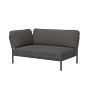 LEVEL Ecksofa Links Dunkelgrau mit dunkelgrauem Rahmen 0