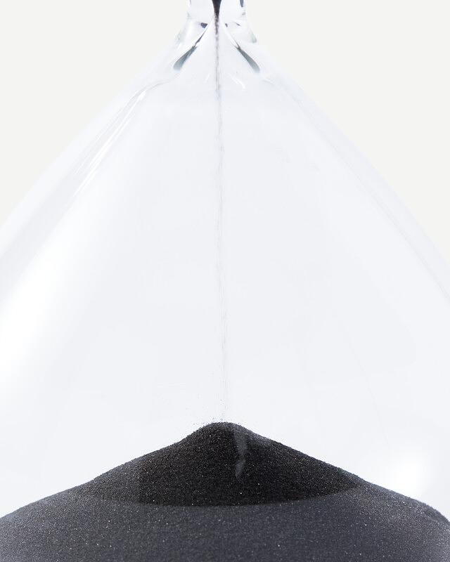 Sanduhr Ball Glas Transparent Schwarz 2