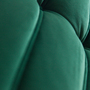 Togo Armchair and Ottoman Set Velvet Emerald Green 9