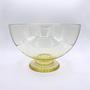 Vintage Art Deco Bowle Set Glas Gelb 1930er Jahre 1