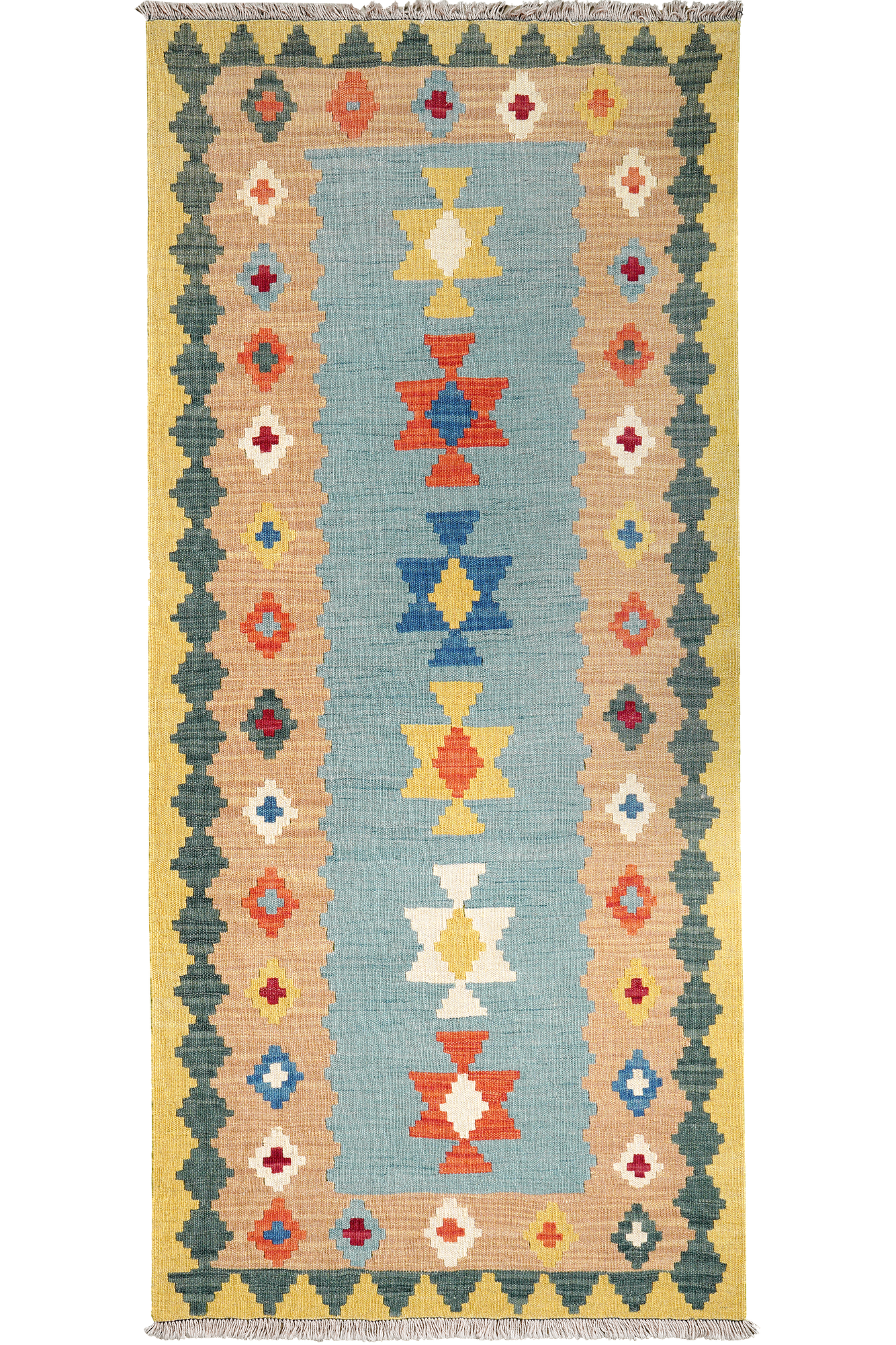Kilim Gashgai Teppich Mehrfarbig 0