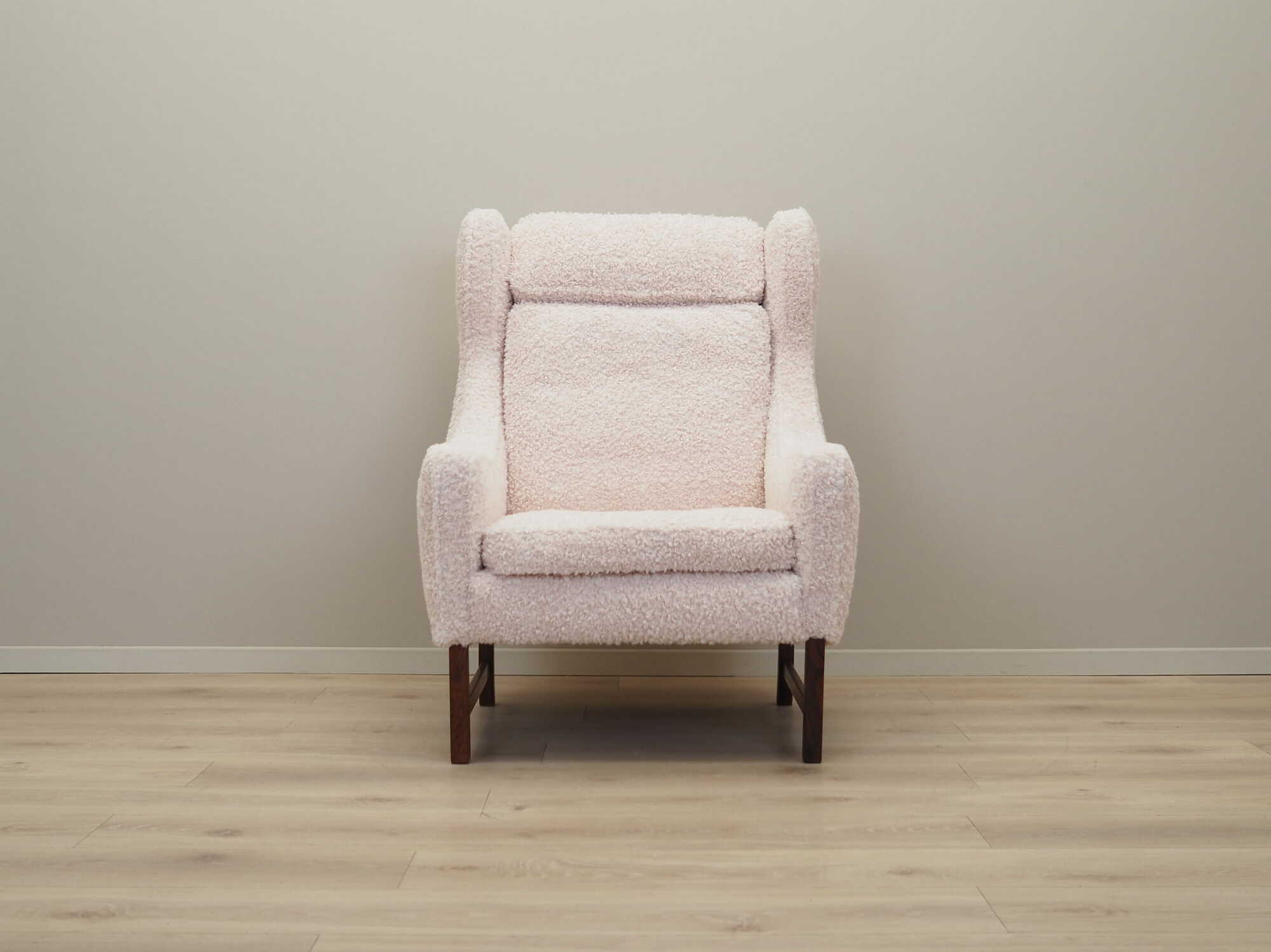 Chair Textile Wood Cream 1970s 1