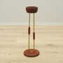 Vintage Ashtray Teak Wood Metal Brown 1970s 1