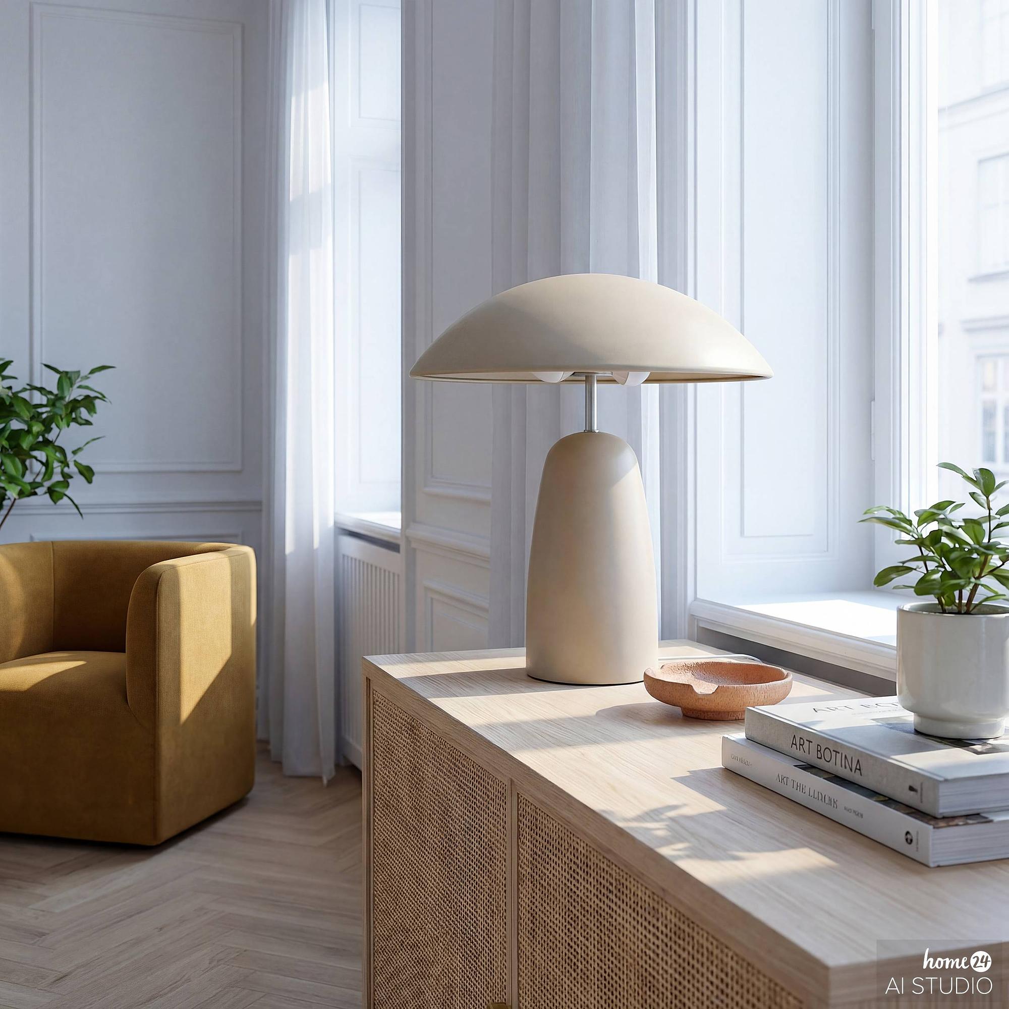 Tischleuchte Belya Eisen Beige 2