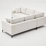 Lima Ecksofa 4-Sitzer Creme mit schwarzen Beinen 3