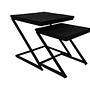 2x Rechteckiger Beistelltisch Mangoholz Metall 1