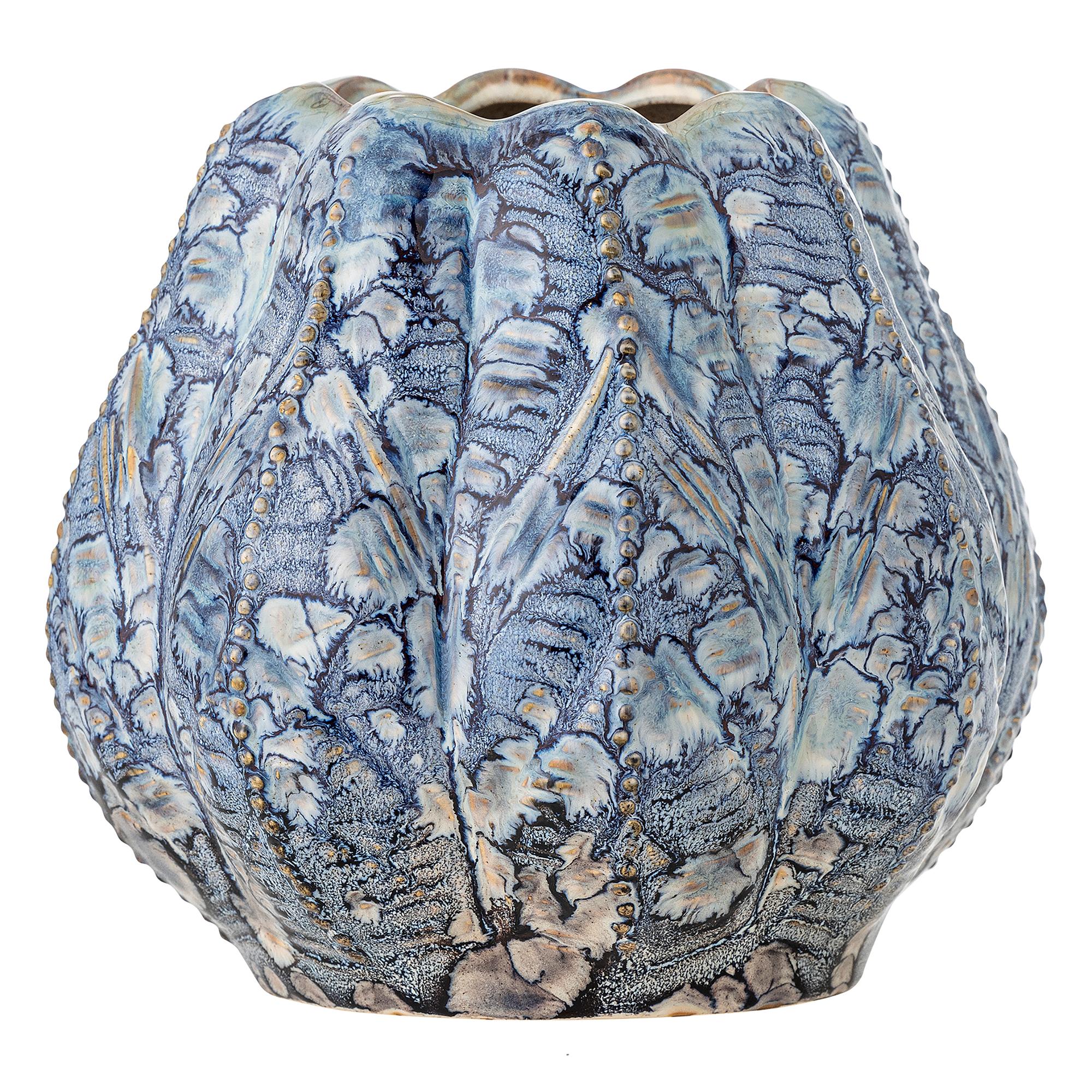 Vase Hetty Steingut Blau 0