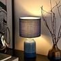 Sandy Glow Tischleuchte Keramik Blau 1-flammig 2