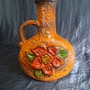 Vintage Vase Keramik Orange 3