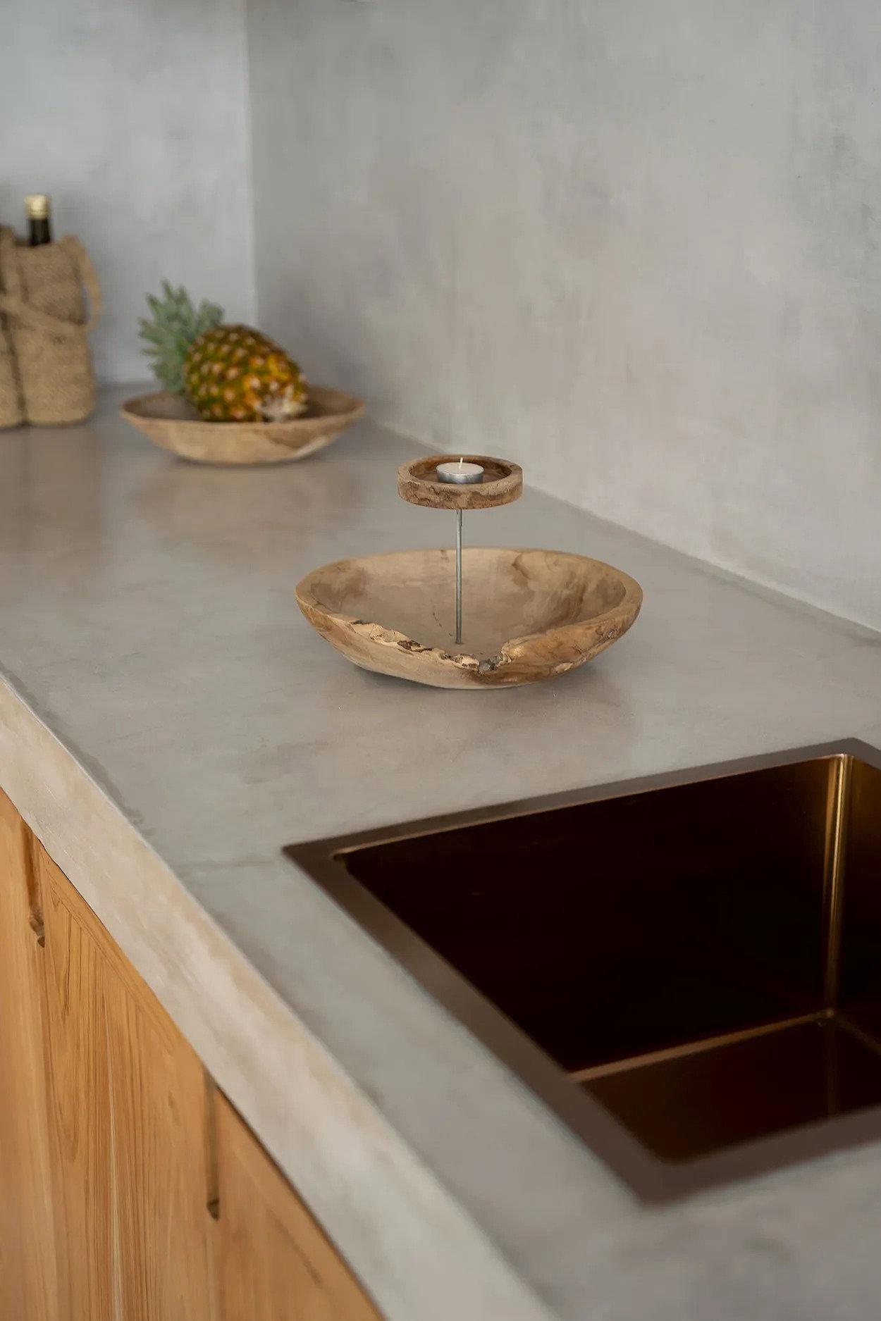 Plate Portacandele Legno 1