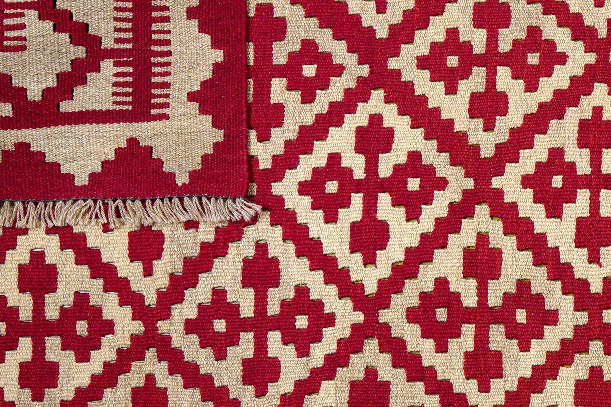 Kilim Gashgai Teppich Wolle Rot 4