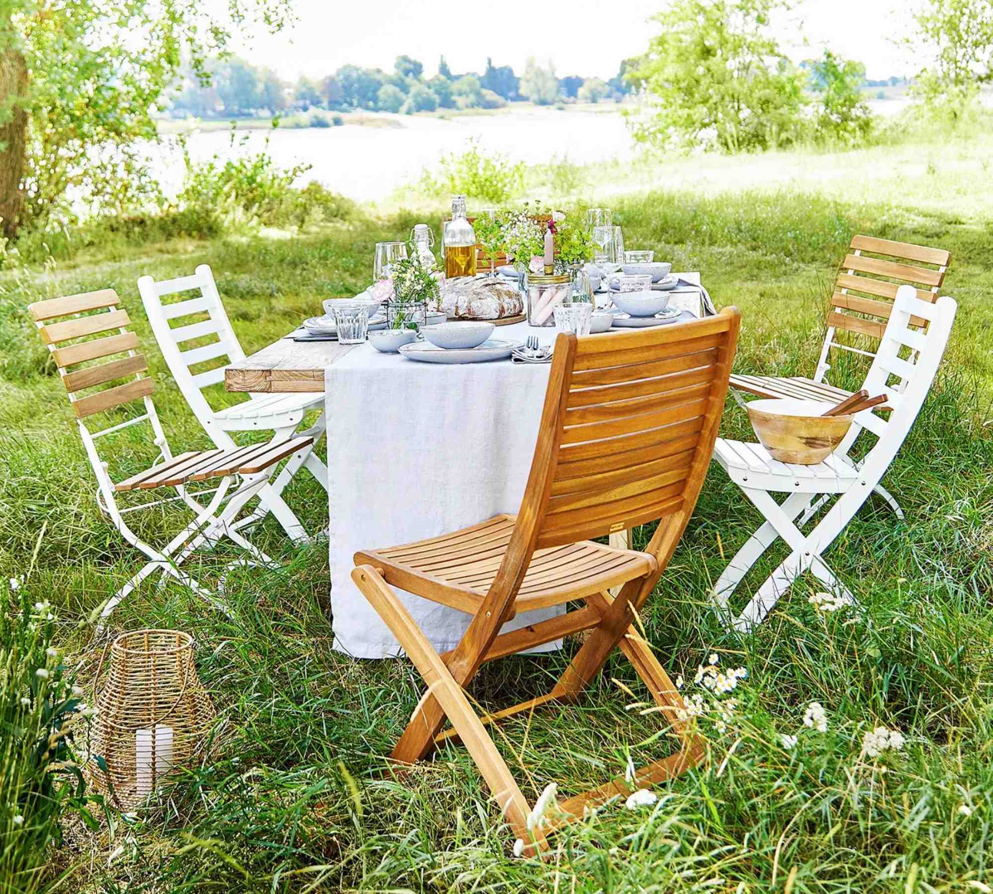 Gartenstuhl Akazie Massiv Braun 7