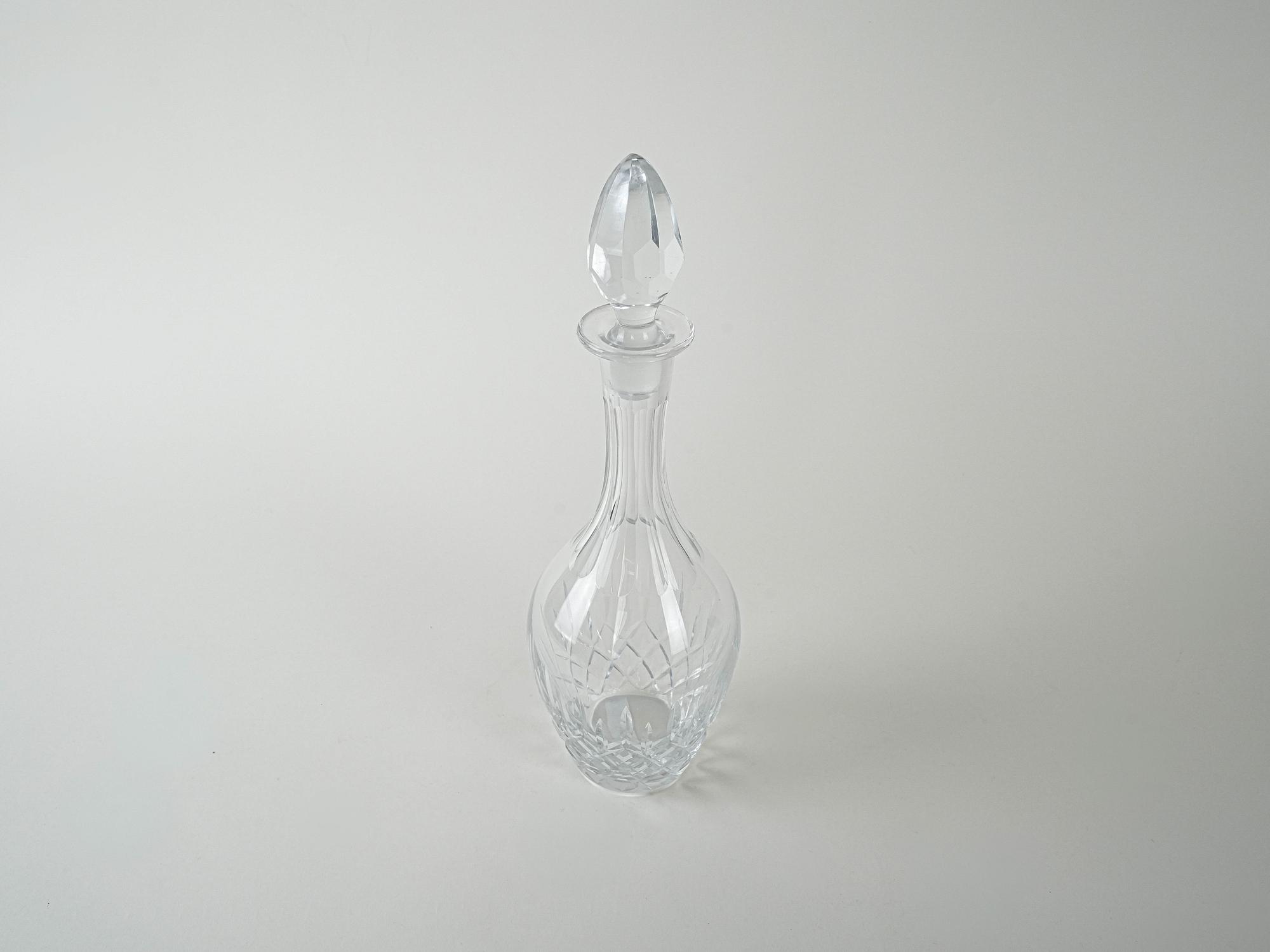 Crystal Carafe Transparent 1970s 5