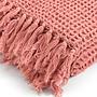 Plaid Waffle Stonewashed Baumwolle Orange 4