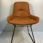 Leya Stuhl Leder Metall Braun 1