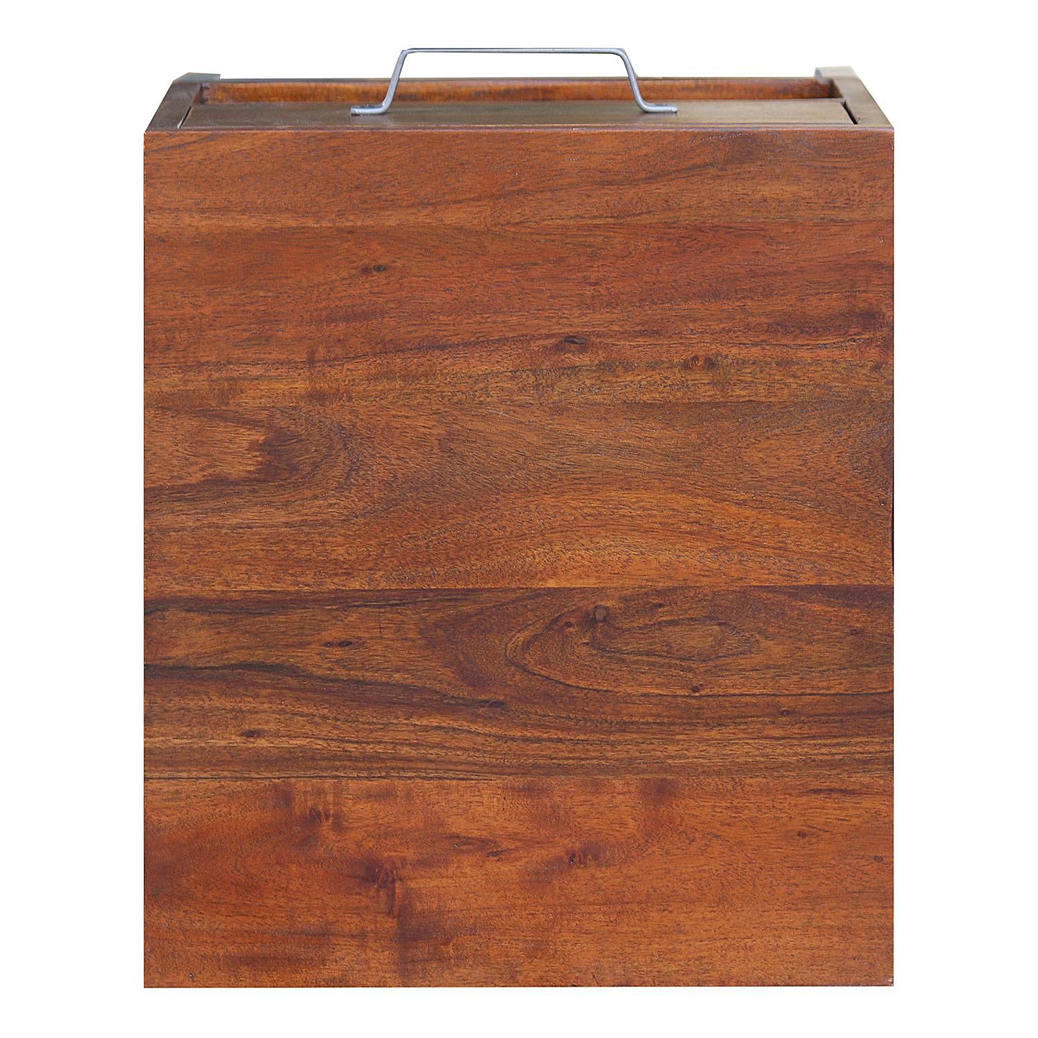 Kalviai Massive Nachtkommode Akazienholz Metall 4