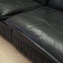 Modular sofa leather black 1960s 6