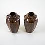Ceramic Vases Brown Set of 2 1960s 4