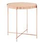 Allure Runder Beistelltisch Metall Spiegelglas Rosa 0