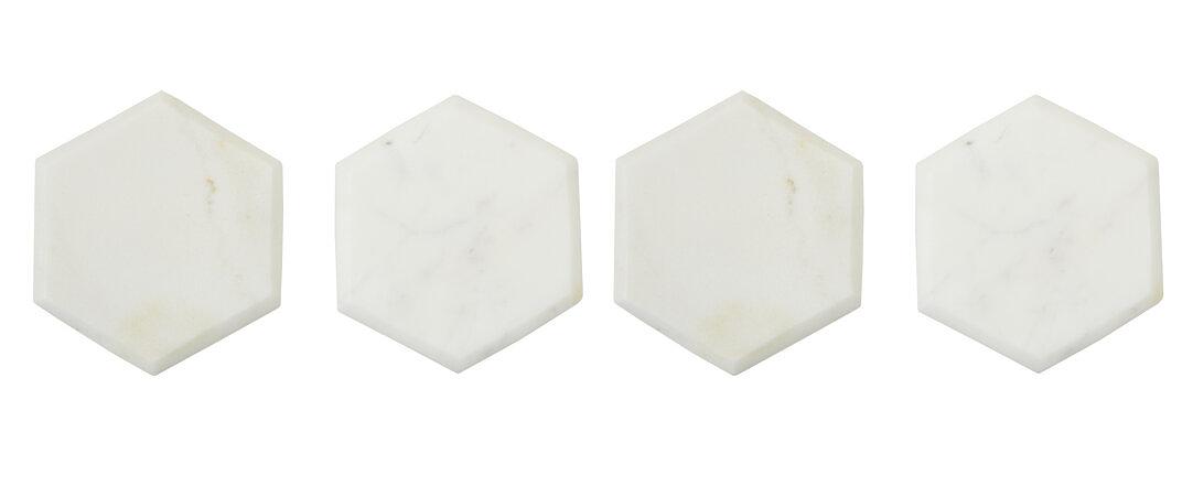 4x Kindia Sottobicchieri Marmo Bianco 0