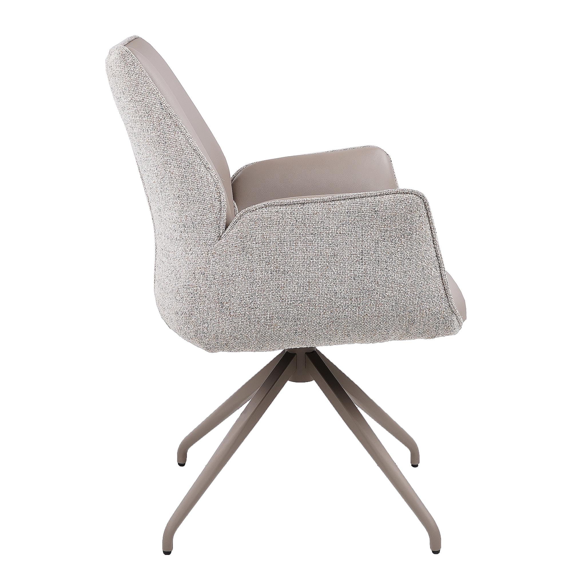 2x Armlehnenstuhl Kitono Grau Creme 3