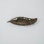 Metal plate in leaf shape 1980s 2