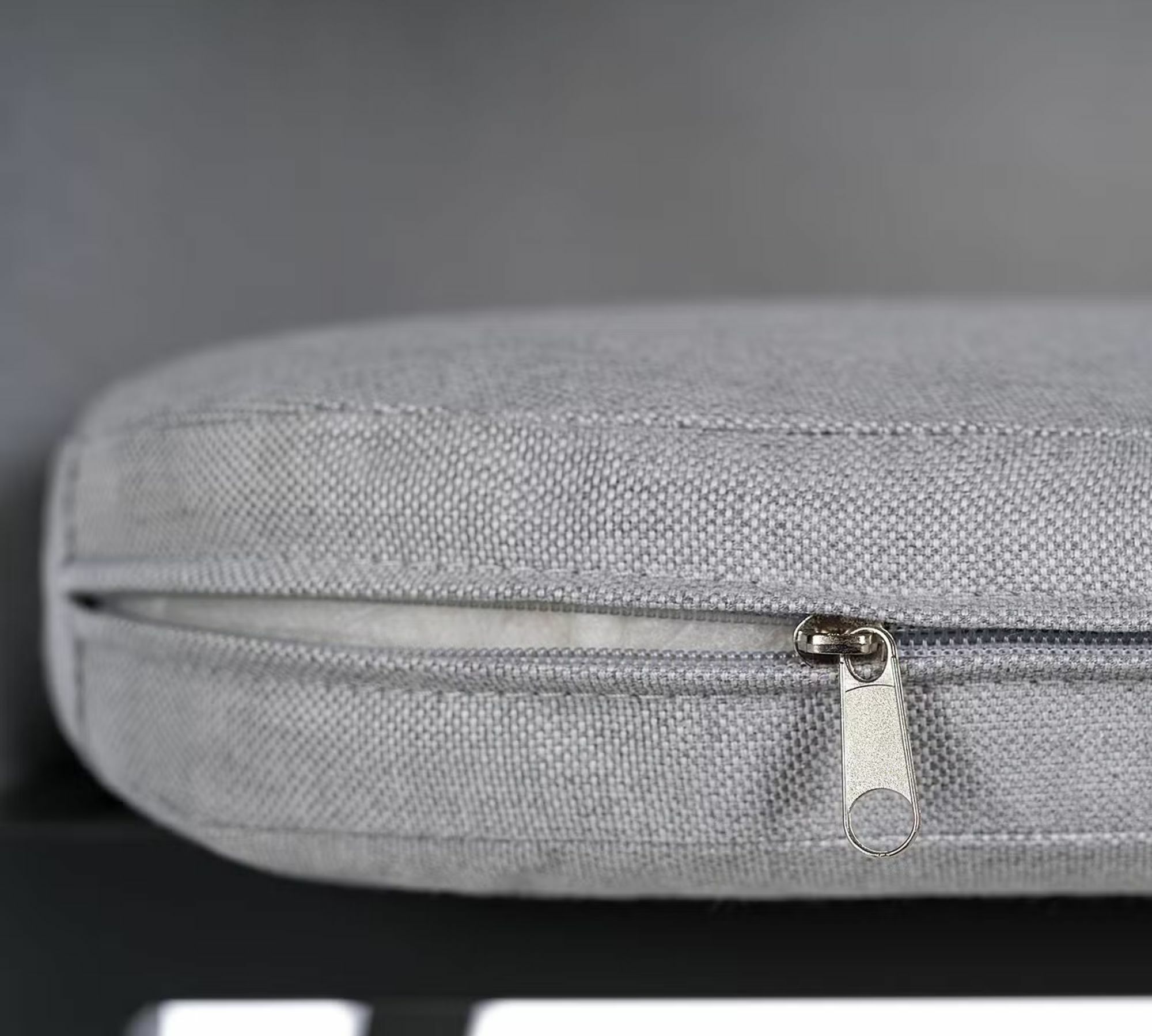 2x Garden cushion chair aluminum powder-coated light grey 5