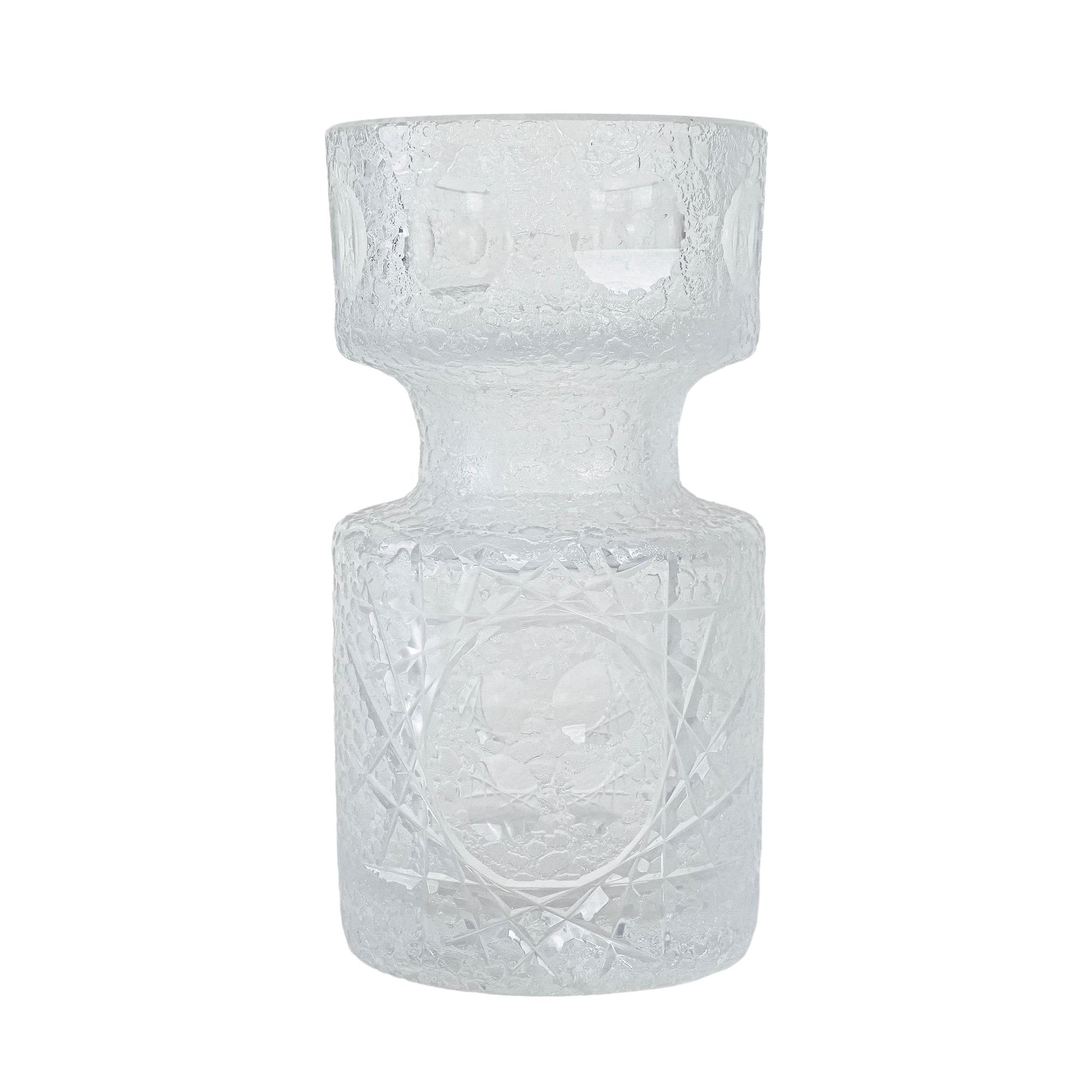 Glasvase Transparent 1960er Jahre 0