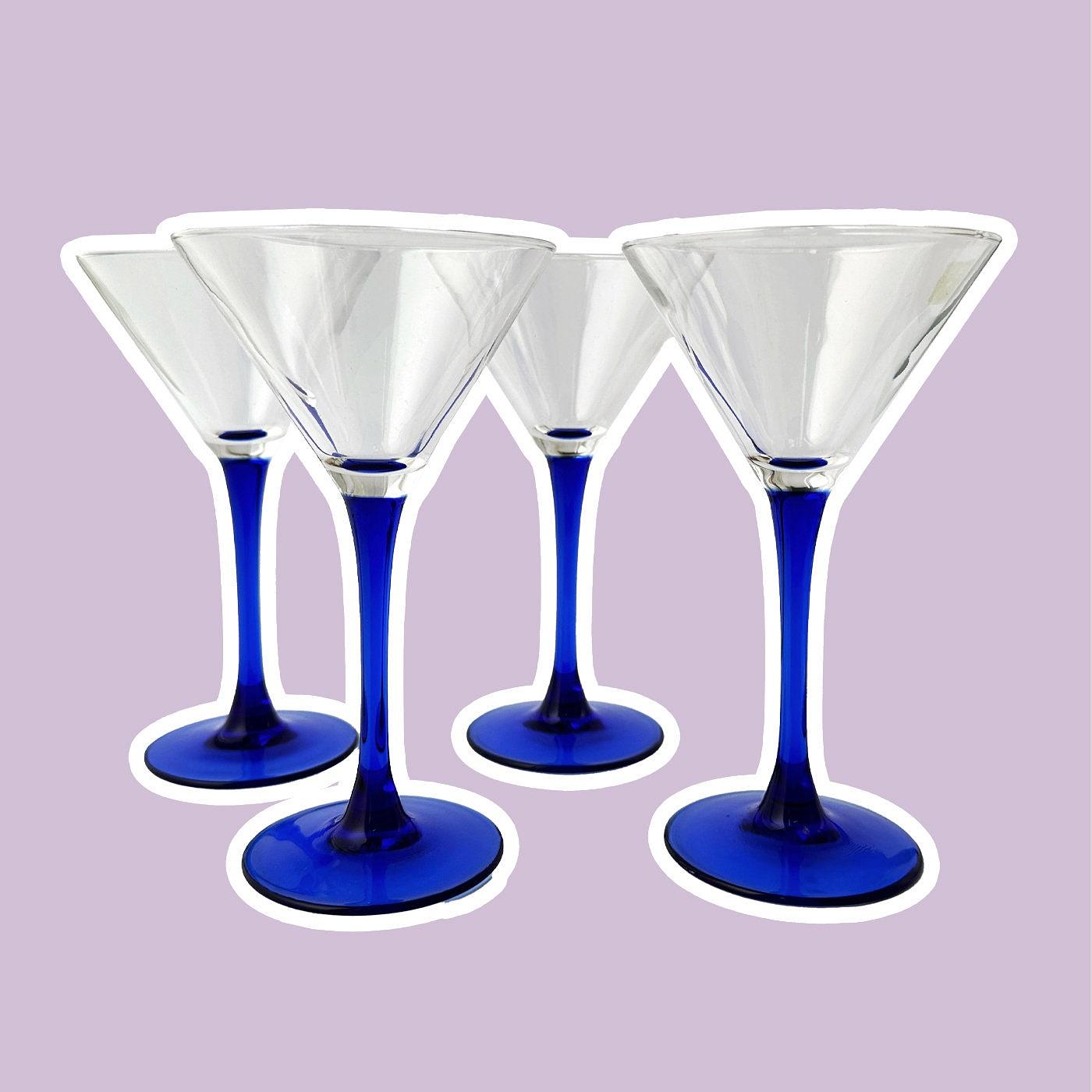 4x Vintage Martiniglas 1980er Jahre 0