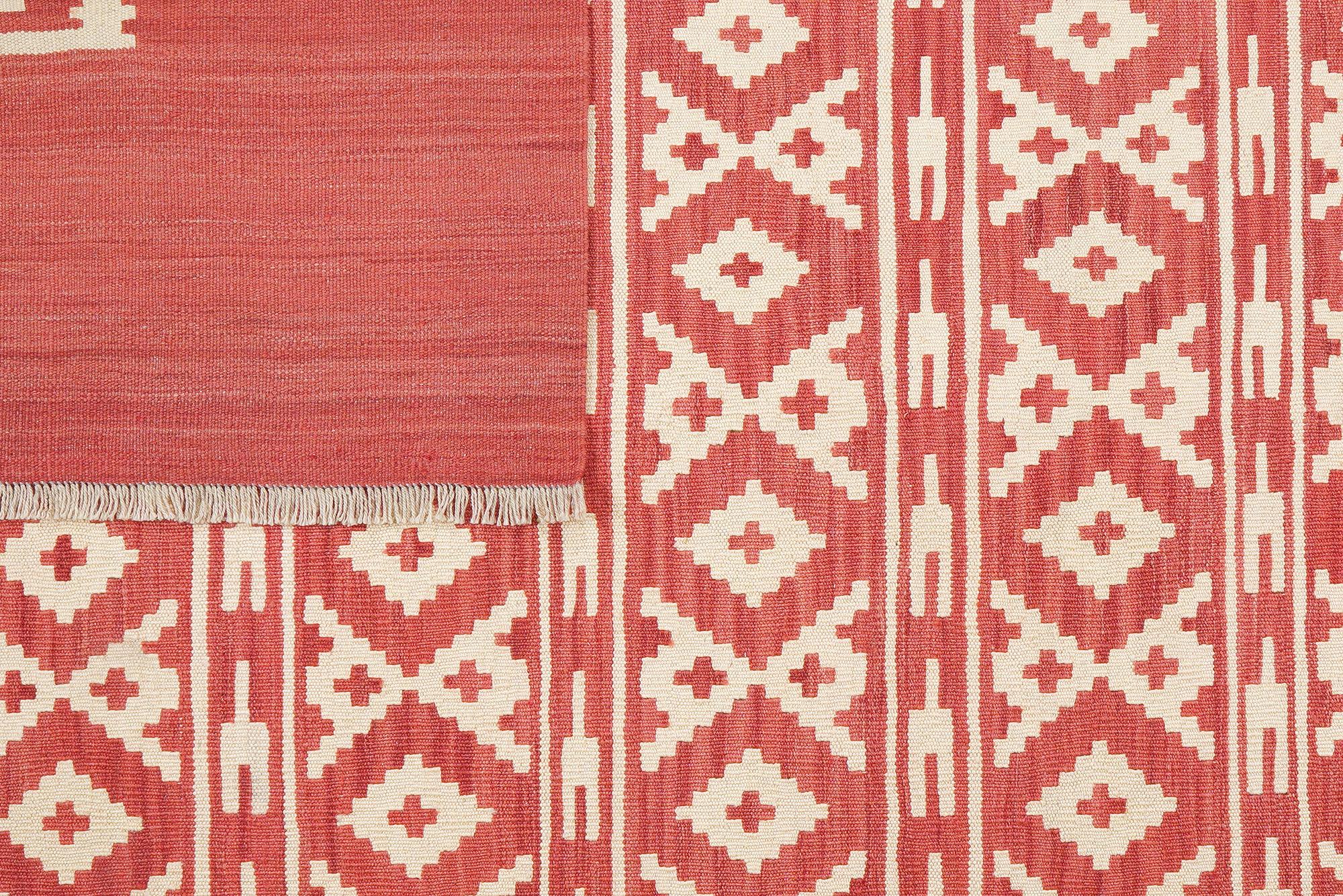 Kelim Gashgai Teppich Wolle Rot 4