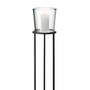 Nero Hoher Kerzenhalter Stahl Glas 138cm  1